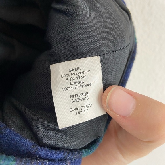 J crew plaid green and blue wool wrap skirt size 4 - Picture 3 of 3